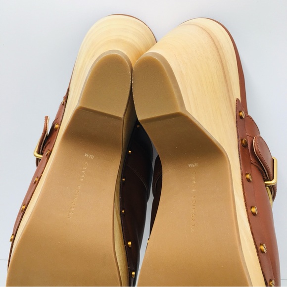 Veronica Beard Hendrix Leather Buckle Mule Clogs 9.5 M - Picture 9 of 14